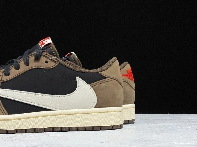 MaikeSneakers OG x Mocha Travis Low Dark 1 Air Scott Jordan CQ4277-001 SP 0630